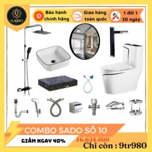 Combo Trọn Bộ Thiết Bị Phòng Tắm 12 Món Tiết Kiệm Q-SADO 10