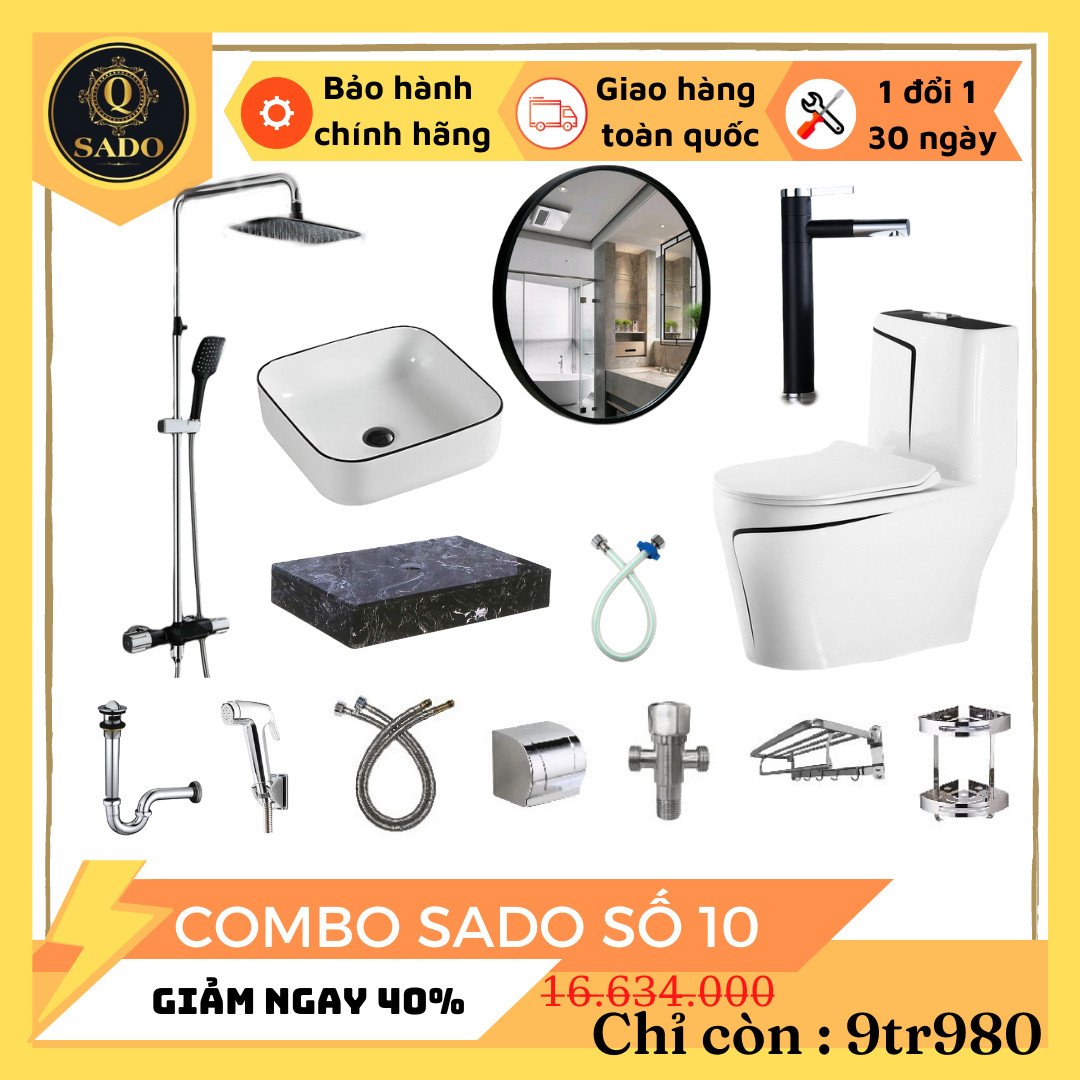 Combo Trọn Bộ Thiết Bị Phòng Tắm 12 Món Tiết Kiệm Q-SADO 10