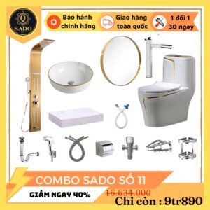 Combo Trọn Bộ Thiết Bị Phòng Tắm 12 Món Tiết Kiệm Q-SADO 11