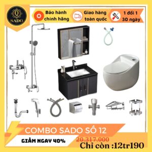 Combo Trọn Bộ Thiết Bị Phòng Tắm 12 Món Tiết Kiệm Q-SADO 12