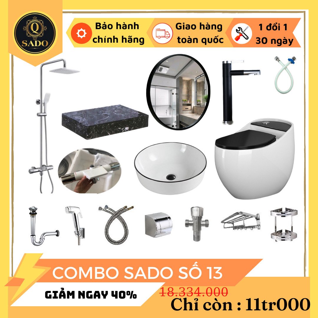 Combo Trọn Bộ Thiết Bị Phòng Tắm 12 Món Tiết Kiệm Q-SADO 13