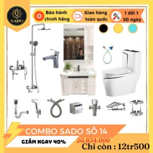 Combo Trọn Bộ Thiết Bị Phòng Tắm 12 Món Tiết Kiệm Q-SADO 14