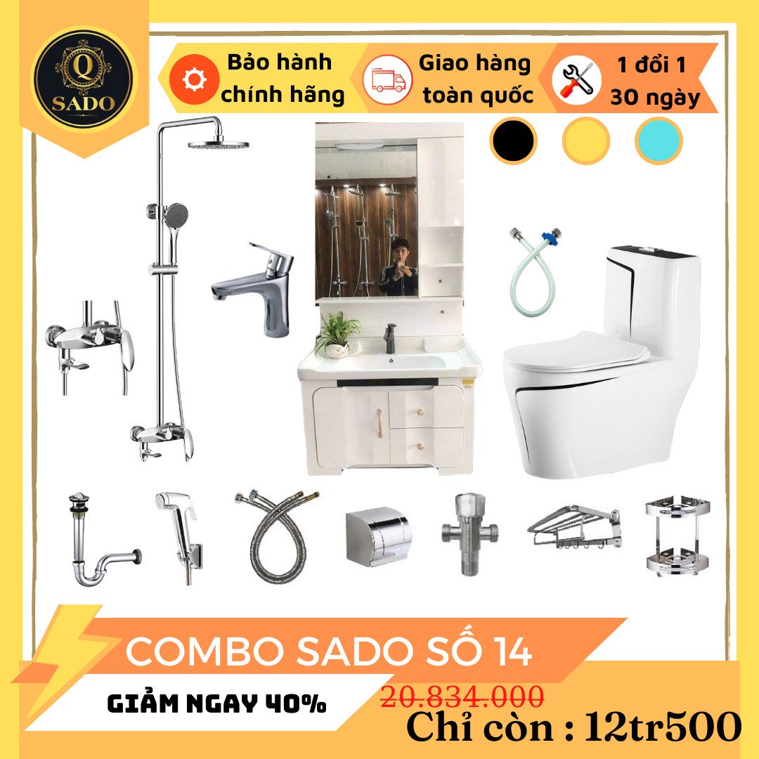 Combo Trọn Bộ Thiết Bị Phòng Tắm 12 Món Tiết Kiệm Q-SADO 14