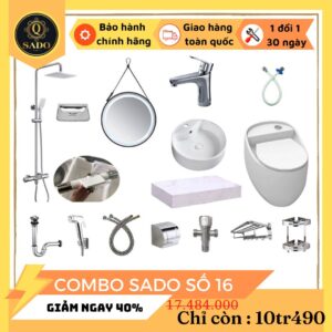 Combo Trọn Bộ Thiết Bị Phòng Tắm 12 Món Tiết Kiệm Q-SADO 16