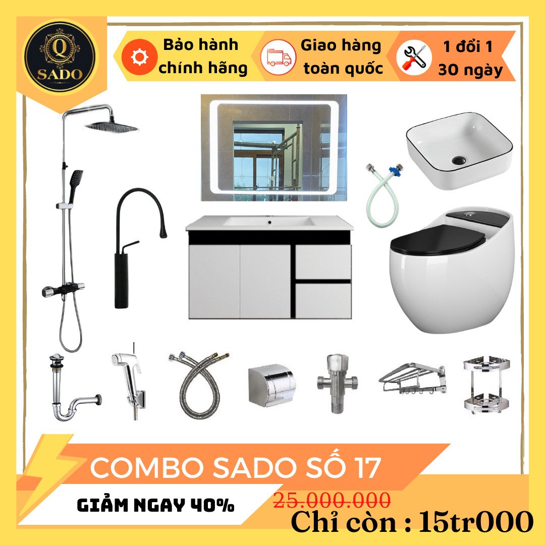 Combo Trọn Bộ Thiết Bị Phòng Tắm 12 Món Tiết Kiệm Q-SADO 17