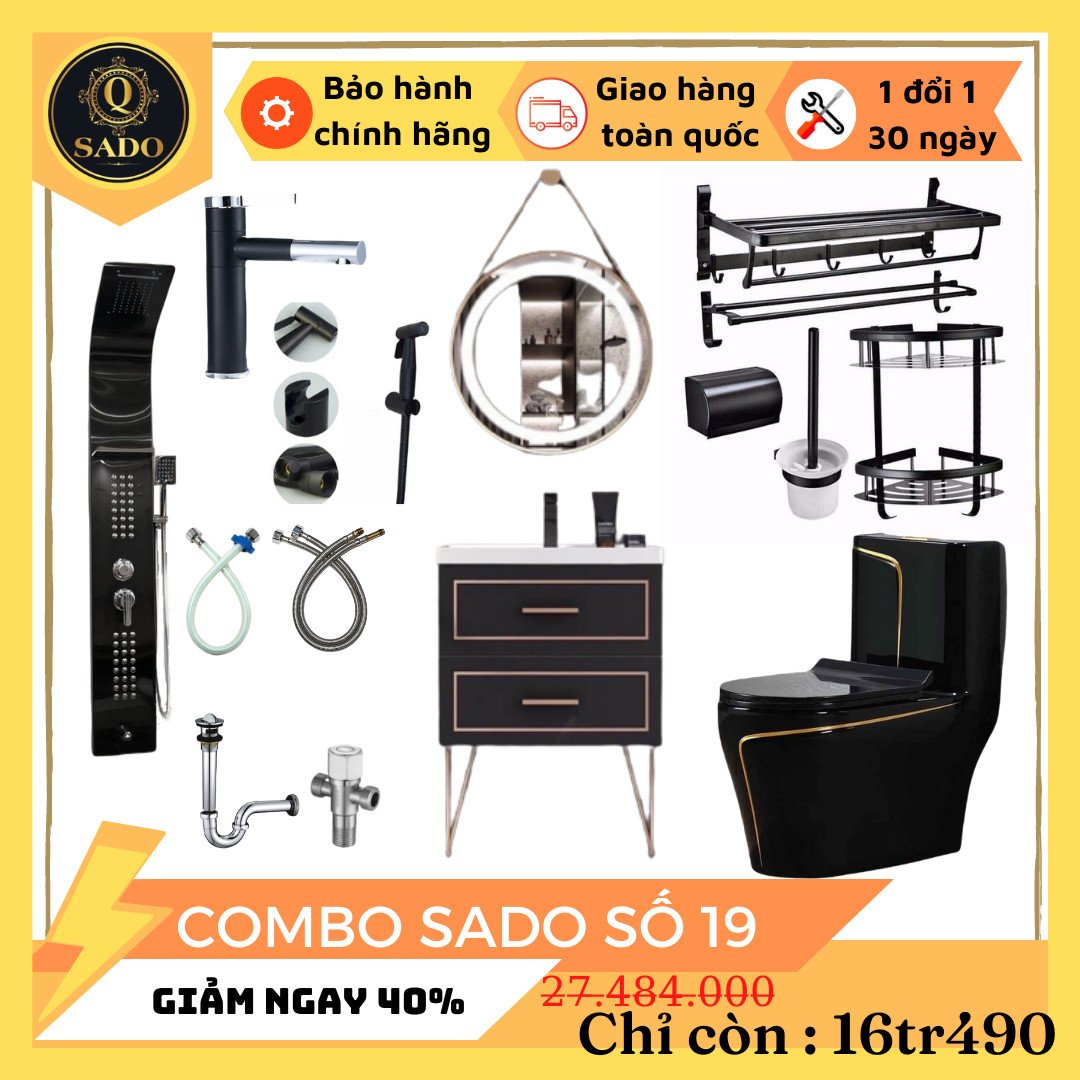 Combo Trọn Bộ Thiết Bị Phòng Tắm 12 Món Tiết Kiệm Q-SADO 19