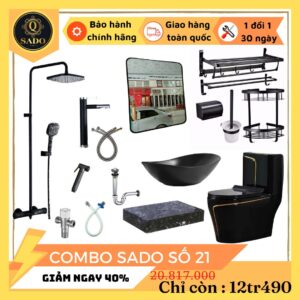 Combo Trọn Bộ Thiết Bị Phòng Tắm 12 Món Tiết Kiệm Q-SADO 21
