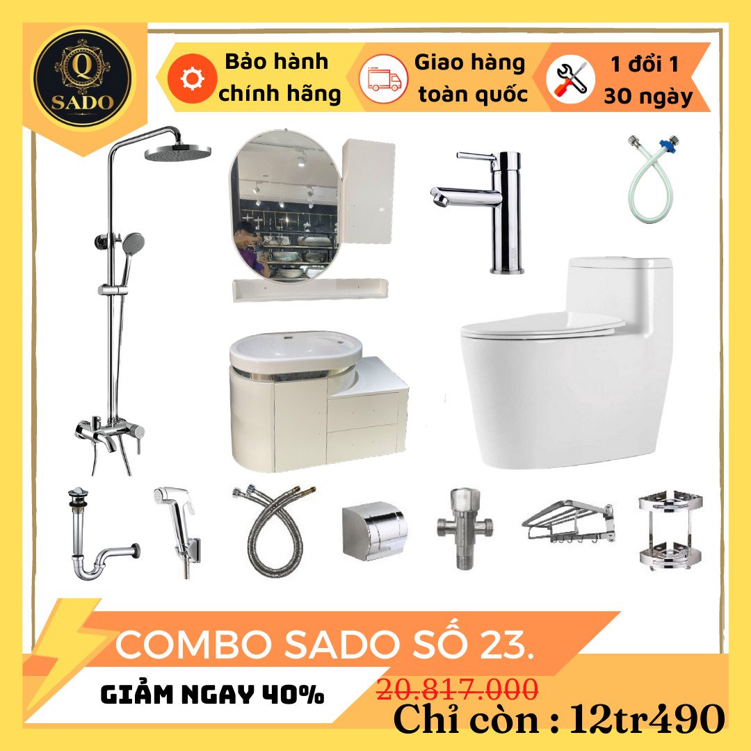 Combo Trọn Bộ Thiết Bị Phòng Tắm 12 Món Tiết Kiệm Q-SADO 23