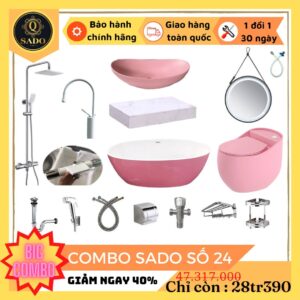 Combo Trọn Bộ Thiết Bị Phòng Tắm 12 Món Tiết Kiệm Q-SADO 24