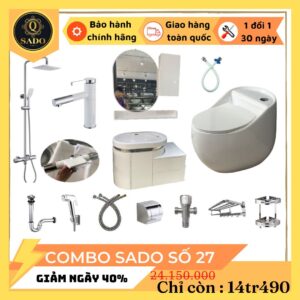 Combo Trọn Bộ Thiết Bị Phòng Tắm 12 Món Tiết Kiệm Q-SADO 27