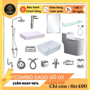 Combo Trọn Bộ Thiết Bị Phòng Tắm 12 Món Tiết Kiệm Q-SADO 3