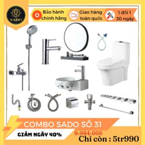 Combo Trọn Bộ Thiết Bị Phòng Tắm 12 Món Tiết Kiệm Q-SADO 31