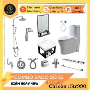 Combo Trọn Bộ Thiết Bị Phòng Tắm 12 Món Tiết Kiệm Q-SADO 32