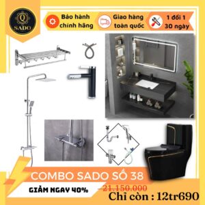 Combo Trọn Bộ Thiết Bị Phòng Tắm 12 Món Tiết Kiệm Q-SADO 38