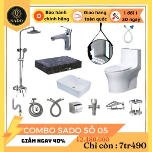 Combo Trọn Bộ Thiết Bị Phòng Tắm 12 Món Tiết Kiệm Q-SADO 5