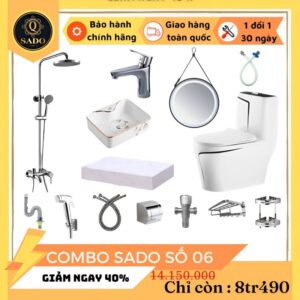 Combo Trọn Bộ Thiết Bị Phòng Tắm 14 Món Tiết Kiệm Q-SADO 6