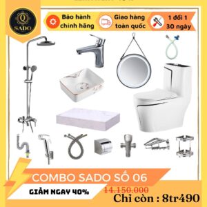 Combo Trọn Bộ Thiết Bị Phòng Tắm 12 Món Tiết Kiệm Q-SADO 6