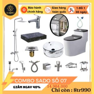 Combo Trọn Bộ Thiết Bị Phòng Tắm 12 Món Tiết Kiệm Q-SADO 7