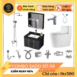 Combo Trọn Bộ Thiết Bị Phòng Tắm 12 Món Tiết Kiệm Q-SADO 8