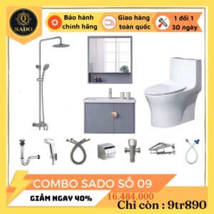 Combo Trọn Bộ Thiết Bị Phòng Tắm 12 Món Tiết Kiệm Q-SADO 9