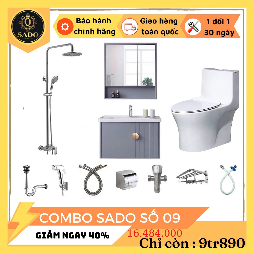 Combo Trọn Bộ Thiết Bị Phòng Tắm 12 Món Tiết Kiệm Q-SADO 9